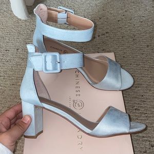 Chinese Laundry fine suede chunky heel